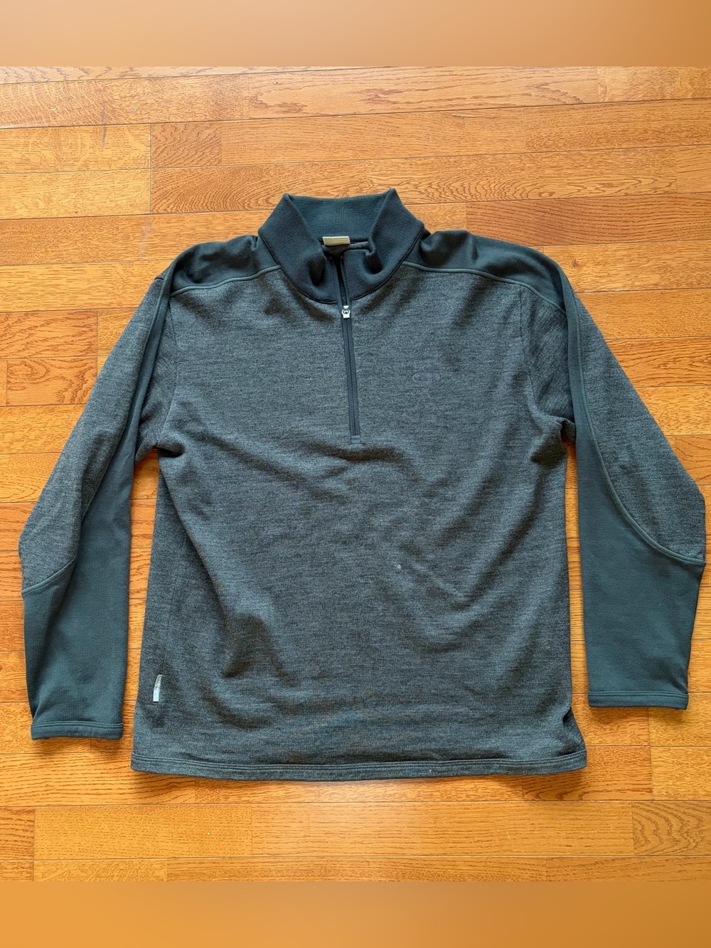 Icebreaker Sport 320 Merino Wool Quarter Zip Pullover Gray